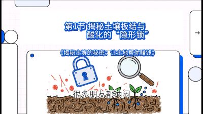 第1节（入门篇）： 为什么你的肥料&ldquo;喂&rdquo;不进去？&mdash;&mdash;揭秘土壤板结与酸化的&ldquo;隐形锁&rdquo;，课程：《揭秘土壤的秘密：让土地帮你赚钱》#识农AI